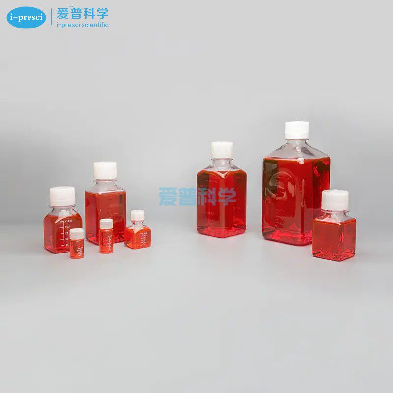 500mL 方形血清瓶/培养液瓶,透明,PETG材质,无菌无酶
