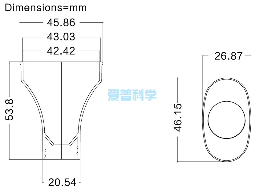 无保存液唾液采集器(5ml管+漏斗一套),吸塑盒,独立包装(图1)